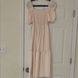 ASOS Light Pink Smocked Dress